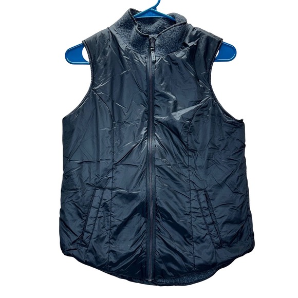 Smartwool Jackets & Blazers - Smartwool Women's Gray/black Wool Blend Full Zip Reversible Vest Size M Sherpa